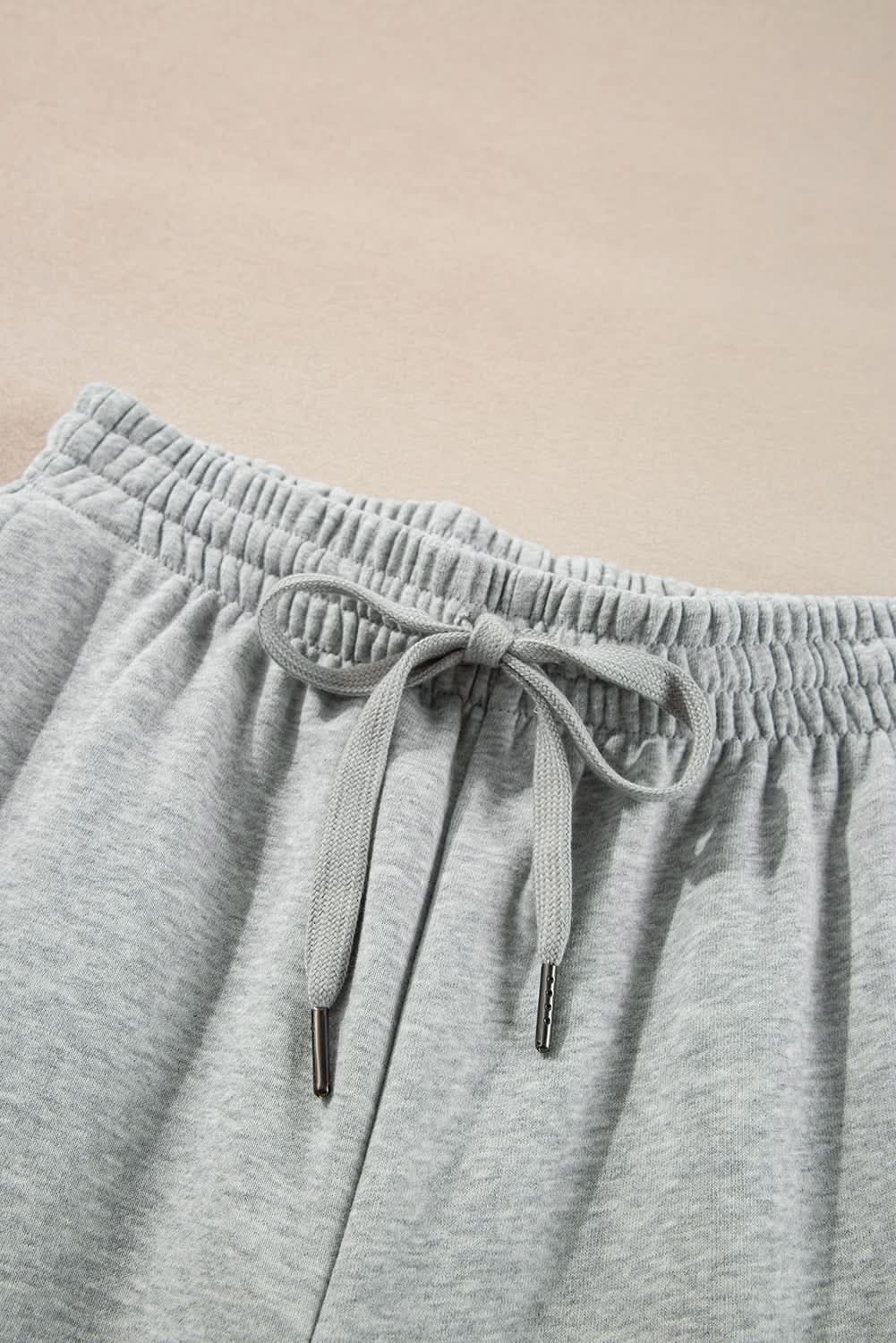 Light grey fleece-lined joggers - Love Salve